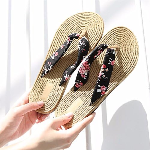 YMFIE Summer new fashion pinch tow lady seaside vacation flat bottom antiskid beach shoes swimming pool shoes,39-40,a