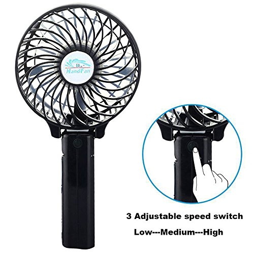 Bestfire Tragbarer Mini Ventilator batteriebetrieben Lüfter, 131011 Lüfter Persönlichen Lüfter faltbar Büro mit 18650 Akku für Haus und Reise - 4