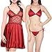 Klamotten Satin Women Sexy Nightwear and Bikini Set Combo 11M-07 RS.349.00