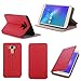 Produktbild Asus Zenfone 3 Laser ZC551KL 4G/LTE Dual Sim 5,5 Zoll Tasche Leder Hülle rot Cover mit Stand - Zubehör Etui Asus Zenfone 3 LASER 4G Flip Case Schutzhülle (PU Leder, Handytasche red) - XEPTIO accessories
