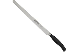 Arcos Couteau à Jambon Forgé 250 mm – Couteau de Cuisine Professionnel, Résistant à la Rouille et à la Corrosion, Lame Flexible et Bord Lisse – Couleur Noire, Série Clara