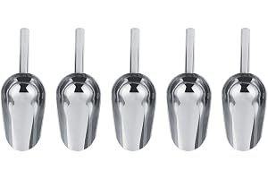 Set med 5 x matspade i rostfritt stål multifunktionell spade glassbuffé korn socker