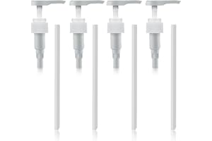 BFUZXY Lot de 4 pompes de dosage, pompe à sirop, distributeur de shampoing, pompe doseuse de 1 l de sirop