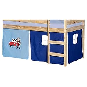 IDIMEX Vorhang Gardine Bettvorhang Auto zu Hochbett Rutschbett