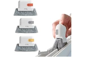 GENERICI Lot de 3 brosses de nettoyage pour fenêtre avec suceur plat - Outil de nettoyage créatif pour rainures de porte et fenêtre - Pour tous les coins et espaces