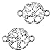Produktbild Nuoli Schmuckverbinder Lebensbaum Silber (2 Stück) Armband Zwischenstück Baum 22 x 15mm, DQ Metall Anhänger, wählbar