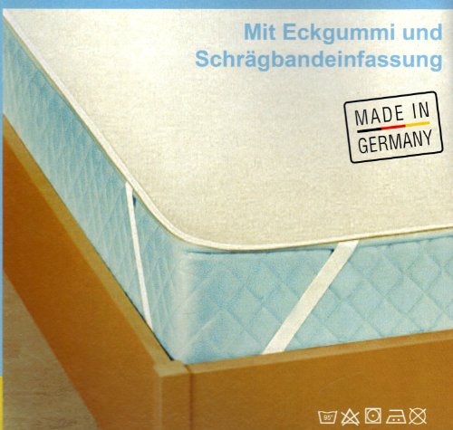 Wasserdichte Inkontinenz Molton Matratzenauflage 160x200 cm sandwich laminiert - sanforisiert und atmungsaktiv made in germany