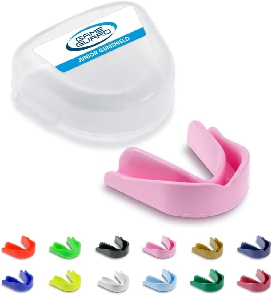 GAME GUARD protector bucal para hervir y morder/protector de encías - protector bucal moldeable/protectores de encías - júnior/niños/jóvenes - Aprobado por CE, deportes escolares, fútbol, rugby