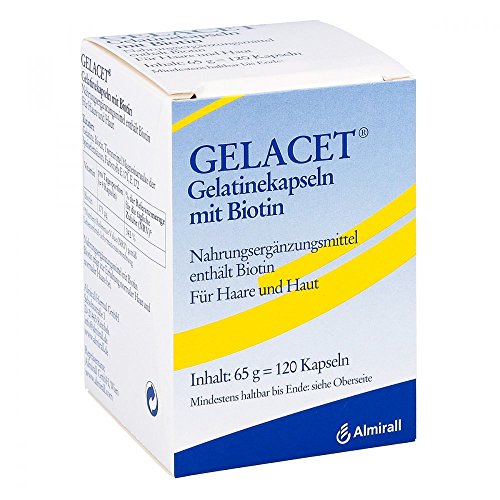 Gelacet Gelatinekapseln mit Biotin, 120 St. Kapseln