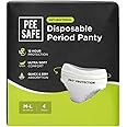 Pee Safe Disposable Period Panties for Women Leak Proof | M-L | Pack of 4 | 360° Protection | Overnight Comfort | Rash & Toxin Free | No Leakage | Seamless Fit | Period Panty For Heavy Flow
