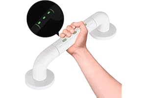 MEEQIAO Barre D'Appui Avec Fluorescence 30cm, SéCurité AntidéRapantes Barres D'Appui De Salle De Bain, Barre D'Appui WC, Pour Personnes Aîné, Handicapé, Femme Enceinte