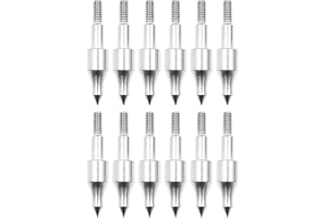 Sarini 8,8 mm metallpilspets, pilspets för utomhusövningar för ytterdiameter 8,8 mm pilskaft, silver-12 st.
