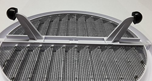 Lüftungsgitter Kunststoff verstellbar für Rohre von 125-160mm Deckmaß175mm mit Insektenschutz - 6