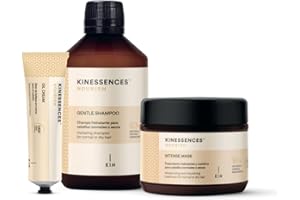 Pack KINESSENCES Nourish | Tratamiento de hidratación para cabellos normales o secos | Shampoo + Intense Mask + Oil Cream | KIN Cosmetics