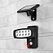 Produktbild OUBO LED Solarleuchte 10 LED Solarlampe Solar Lampe mit Bewegungsmelder Sicherheits-, Bewegungs Licht Sensor mit 2 Intelligenten Modi Sensorgesteuer für Garten, Garage, Patio, Zaun, Hof, Balkon, Terrasse, Haus, Auffahrt IP44 Wasserfest Schwarz
