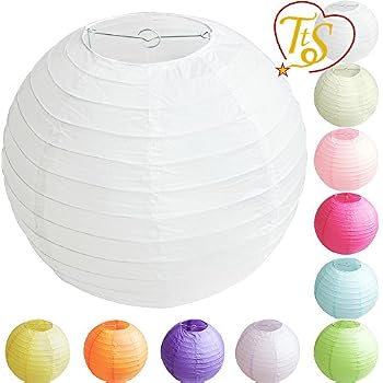 Abat-jour Rond En Papier Blanc 20 Cm – Lanterne Décorative Pour Intérieur/extérieur – Style Scandinave, Personnalisable