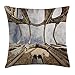 Produktbild Cupsbags Antique Decor Throw Pillow Cushion Cover by, Upward View of Carmo Church Ruins Portuguese Heritage Ancient Architecture Image, Decorative Square Accent Pillow Case, Taupe24