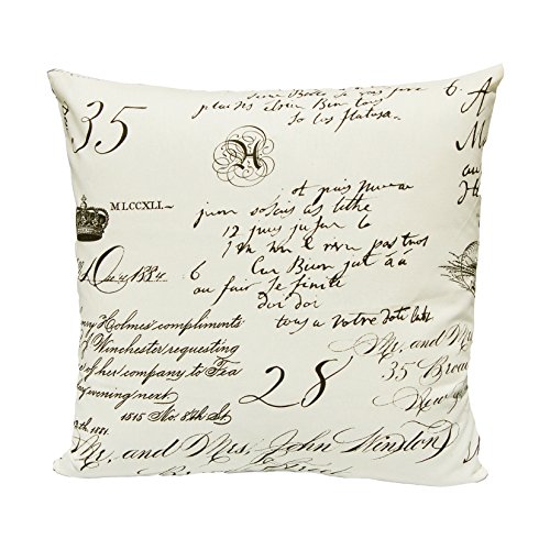 Woody Kissenhülle ca. 40x40 cm Postcardprint im Vintage Look in 5 angenehmen Farben Leinenoptik (800 Natur/Schwarz)