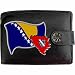 Produktbild BOSNIEN Flagge KLASSEK Herren Geldbörse Portemonnaie Brieftasche Bosnisch Wappen aus echtem Leder schwarz Bosna Geschenk Präsent Mit Metallbox