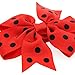 18 Pcs 3 Inches Boutique Girls Polka Dot Grosgrain Ribbon Colorful Pinwheel Children Kids Girls Hair Bows Headbands Band