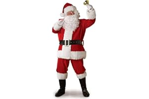 FEMEREINA Santa Claus Costume For Men Santa Suit Adults Men Professional Santa Costume Adult Men Santa Outfit Men Santa Suits Men