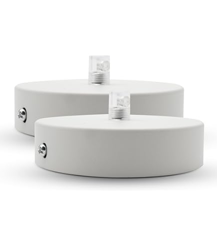 Metall Baldachin Für Hängeleuchte - 100mm Durchmesser - Mit Bajonett & Zugentlastung - Chrom