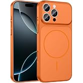 Spia Apple iPhone 16 Pro Max ile Uyumlu Kılıf Turuncu Sorm Kablosuz Şarj &Ouml;zellikli Kapak (Apple iPhone 16 Pro Max ile Uyumlu,