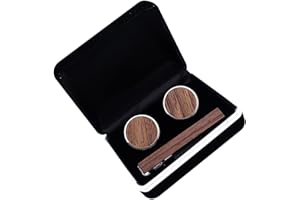 SOIMISS Boutons de manchette en bois et boutons de manchette pour homme, cadeau d'anniversaire, cadeau de fête des pères