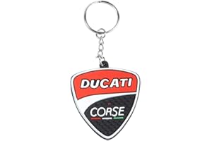 Hirondelle Bleue® Porte Clé en Silicone Moto Motard générique ' DUCATI CORSE ' Compatible avec DUCATI Monster Multistrada,expédié depuis la France