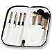 Contever® Set 7 pcs Goat Hair Makeup Brush Cosmetic Powder Kabuki Eyebrow Concealer Lip Blender brushes - Black Case