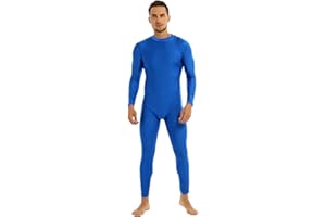 TiaoBug Tuta da Ginnastica Uomo Body Sportivo Elastico Tuta Intera da Palestra Running Body da Ballo Danza Allenamento Leotard Bodysuit Aderente Jumpsuit Sportswear