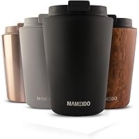 MAMEIDO Insulated Travel Mug, Stainless Steel Coffee Mug With Double