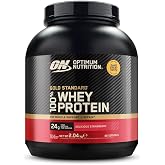 Optimum Nutrition - 100% Whey Gold (4.45 lbs) - Whey Protein - Combination of whey concentrate and whey isolate - Strawberry