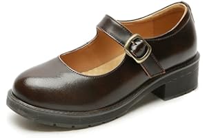 BB BEROBELLO FASHION IS AN ATTITUDE Mary Jane Chaussures Plates Vintage pour Femme Noir/Marron