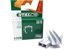 STALCO 1000pcs 10mm Staples Pack Duty Gun Tacker Staple Upholstery Galvanised Craft