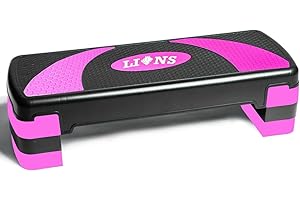 FAIRWAYUK Steppers for Exercise Workout - 3 Level Adjustable Height Non Slip Aerobic Step Platforms, Cardio Home Gym Equipment Fitness Step Workout Training