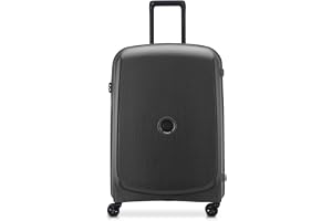 Delsey Belmont + 71cm Trolley, Check In Size, Black Color, TSA Lock, Inner Mesh Zipper Pocket, Hard Top Polycarbonate Material,8 Wheels, 5 Years International Warranty.