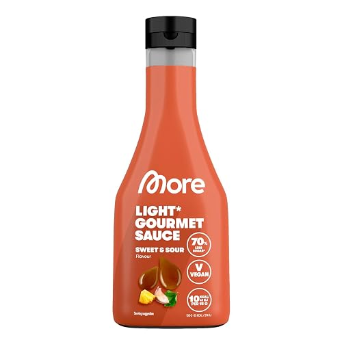 MORE NUTRITION Light Gourmet Sauce, Sweet and Sour, 285 ml, Calorie-Reduced Sauce Without Added Sugar and Unnecessary Fat