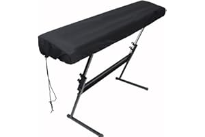 LIGICKY Housse de protection pour clavier de piano avec cordon de serrage pour pianos numériques 88 touches, noir