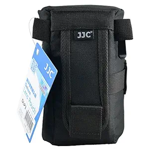 JJC DLP-2 Deluxe Lens Pouch for Canon Lens EF 35mm 50mm, Nikon AF-S DX Nikkor 16-85mm Tamron AF 18-270mm,18-200mm F/3.5-6.3, Sony OSS SEL5521 Nikon DX AF-S Nikkor 55-200mm / 18-105mm / 18-200mm Canon Zoom Lens EF 28-200mm / EF-S 17-55mm 17-85mm USM