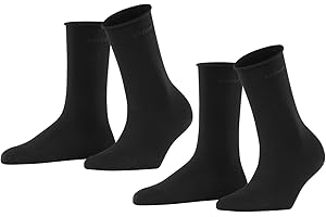 ESPRIT Damen Basic Pure 2-Pack Socken atmungsaktive biologische Baumwolle verstärkte Damensocken mit druckfreiem Rollbund ein Allrounder für Business und Alltag einfarbig im Multipack 2 Paar