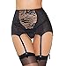 Produktbild Cszxx Strumpfhalter Damen Strapse Strumpfbandgürtel mit G-String (S, Schwarz)