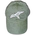 Peregrine Falcon Embroidered Cotton Cap Green
