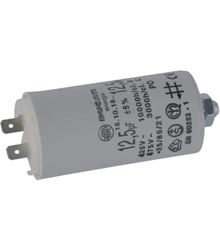 Ducati Kondensator 10uF 450V - Metall Kondensator Mit Doppelfastonklemme