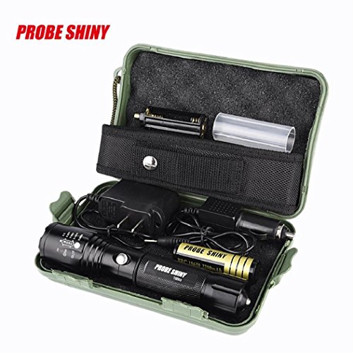 Koly 3000 lúmenes X800 con zoom XML T6 LED linterna táctica + 18650 + cargador + Caso