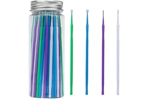 TBoonor Lacktupfer 100er Präzisions-Tupfer mit 4 Größen Autos Lacktupfer Set Zum Ausbessern von Lackschäden an （Lila/weiß/grün/blau）