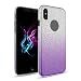 Produktbild für iPhone X Steigung Blitz Pulver Triple Telefon Schale, Luxus Dünn gemalt Ultra-Thin Glitter TPU + PC Case Cover für iPhone (Lila)
