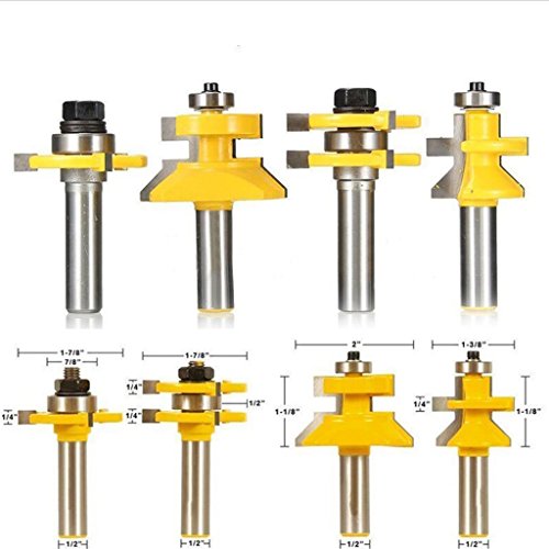 MagiDeal 4pcs Legierung Nutfräser Router Bit Für CNC-1/2 „Schaft - 4