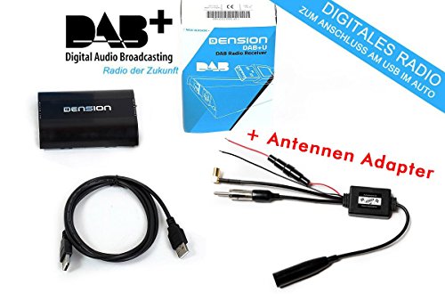 Preisvergleich Produktbild Dension DBU3GEN DAB+ nachrüstbarer USB Radio Empfänger +Zemex Antennenadapter