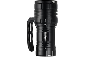 Wurkkos Diving Flashlight DL06 Max 15000 Lumen Scuba Dive Light, 100°Beam Angle Diving Light with 6 LED, IPX8 Waterproof Dive Torch 100m Underwater Flashlight Cold White(6000K)